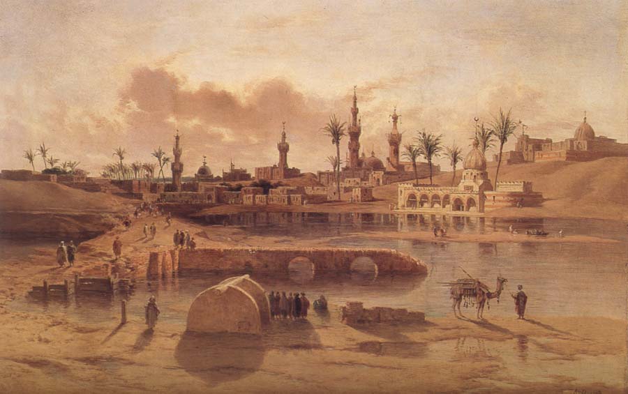 View of Damanhur during the Flooding of the Nile